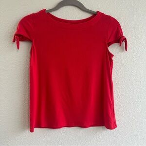 Copper Key girls red short sleeve top with tie shoulder